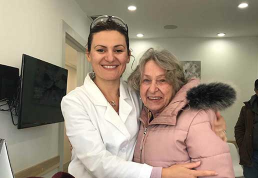 Dr. Iliana Paparisto with Implant Patient Valerie S.